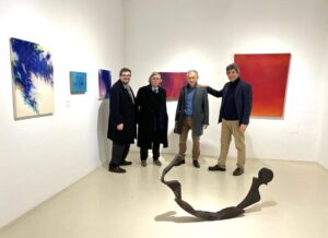 Sandro Parmiggiani e Alessandro Bonfanti alla mostra Nuovi Lirici, Galleria Battaglia, 9 dicembre 2022