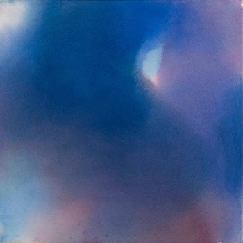Atmosfera colore, 2019, acquerello su carta su tavola, 51x51cm