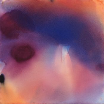 Respiro lilla, 2018, acquerello su carta su tavola, 51x51 cm